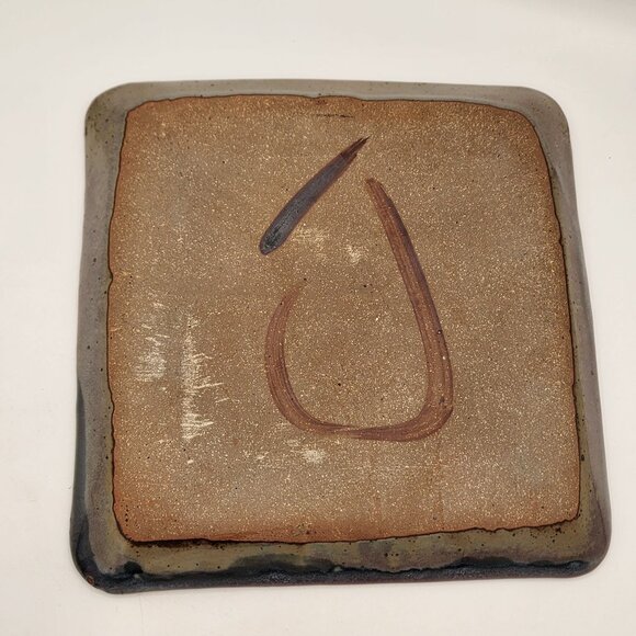 Vintage Signed John Freimarck Pottery Glazed Stoneware Platter Fall Entertaining - Picture 3 of 6